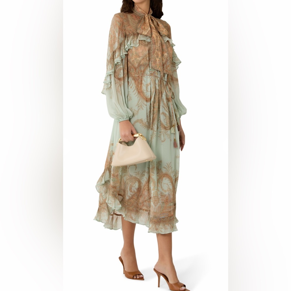 Zimmermann Memento Flutter Midi Dress - Picture 3 of 11